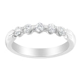 14K White Gold 1/2 cttw Diamond 5-Stone Band Ring (H-I Clarity, SI2-I1 Color)