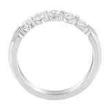 14K White Gold 1/2 cttw Diamond 5-Stone Band Ring (H-I Clarity, SI2-I1 Color)