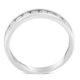 IGI Certified 1/2 Cttw Round Brilliant Cut Diamond 18K White Gold Channel Set Eternity Style Wedding Band Ring (H-I Color, I1-I2 Clarity)