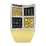 14KT Yellow Gold Champagne, Yellow and Round Diamond Band Ring (1 1/2 cttw, H-I Color, I1-I2 Clarity)