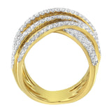 10KT Yellow Gold Diamond Bypass Ring (1 5/8 cttw, H-I Color, SI2-I1 Clarity)