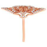 10K Rose Gold Diamond Cocktail Ring (1/2 Cttw, H-I Color, I1-I2 Clarity)