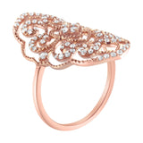 10KT Rose Gold Diamond Cocktail Ring (1/2 cttw, H-I Color, I1-I2 Clarity)