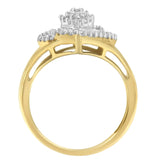 10K Yellow Gold Diamond Cocktail Ring (1/2 Cttw, J-K Color, I2-I3 Clarity)