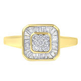 10K Yellow Gold Diamond Cocktail Ring (1/2 Cttw, I-J Color, SI2-I1 Clarity)