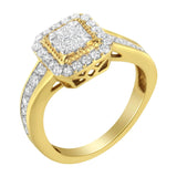 10KT Yellow Gold Diamond Cocktail Ring (5/8 cttw, H-I Color, SI2-I1 Clarity)