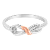 10K Rose Gold over .925 Sterling Silver Infinity Ring