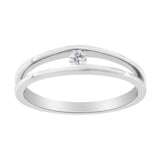 10K White Gold Diamond Promise Ring (1/10 Cttw, H-I Color, I1-I2 Clarity)