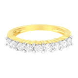 IGI Certified 10KT Yellow Gold 1 cttw Diamond Band Ring (J-K, I1-I2)