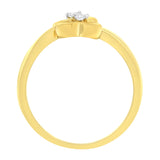 14KT Yellow Gold 1/20 ctw. Dual Heart Diamond Ring (K-L, I1-I2)