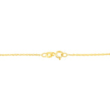 10K Yellow Gold 1/4 cttw Prong Set Round-Cut Diamond Open Heart 18" Pendant Necklace (K-L Color, I1-I2 Clarity)