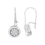 .925 Sterling Silver 5/8 cttw Lab Grown Diamond Cluster Earring (F-G Color, VS2-SI1 Clarity)