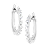 .925 Sterling Silver 1/4 cttw Lab Grown Diamond Huggy Earring (F-G Color, VS2-SI1 Clarity)