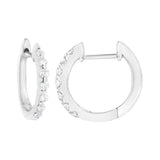 .925 Sterling Silver 1/4 cttw Lab Grown Diamond Huggy Earring (F-G Color, VS2-SI1 Clarity)