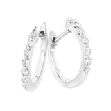 .925 Sterling Silver 1/4 cttw Lab Grown Diamond Huggy Earring (F-G Color, VS2-SI1 Clarity)