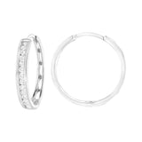 .925 Sterling Silver 1/2 cttw Lab Grown Diamond Hoop Earring (F-G Color, VS2-SI1 Clarity)