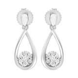 .925 Sterling Silver 1/3 cttw Lab Grown Diamond Drop Earring (F-G Color, VS2-SI1 Clarity)