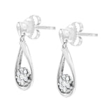 .925 Sterling Silver 1/3 cttw Lab Grown Diamond Drop Earring (F-G Color, VS2-SI1 Clarity)