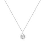 .925 Sterling Silver 1/4 cttw Lab Grown Diamond Drop Pendant Necklace (F-G Color, VS2-SI1 Clarity)