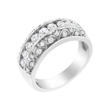 .925 Sterling Silver 1 cttw Lab Grown Cocktail Band Ring (F-G Color, VS2-SI1 Clarity)