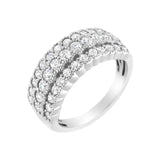 .925 Sterling Silver 1 3/8 cttw Lab Grown Diamond Anniversary Band Ring (F-G Color,VS2-SI1 Clarity)