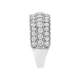 .925 Sterling Silver 1 3/8 cttw Lab Grown Diamond Anniversary Band Ring (F-G Color,VS2-SI1 Clarity)