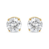 14K Yellow Gold 1/2 Cttw Round-Cut Diamond Solitaire Stud Earrings (O-P Color, SI2-I1 Clarity)