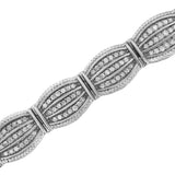 .925 Sterling Silver 3.0 Cttw Prong Set Diamond Art Deco Style Tennis Bracelet (I-J Color, I2-I3 Clarity) - 7.25"