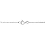 .925 Sterling Silver Prong-Set Diamond Accent Satin Finished Double Circle 18" Pendant Necklace (I-J Color, I1-I2 Clarity)