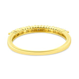 10K Yellow Gold Plated .925 Sterling Silver 1/4 Cttw Champagne Diamond Band Ring (K-L Color, I1-I2 Clarity)