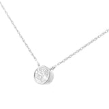 Gold Bezel-Set Diamond Solitaire Pendant Necklace - Pack Of: 1 set