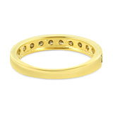 10K Yellow Gold Plated .925 Sterling Silver 1/2 Cttw Diamond 13 Stone Beaded Milgrain Band Ring (K-L Color, I1-I2 Clarity)