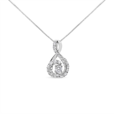 14K White Gold 1/2 Cttw Diamond Open 