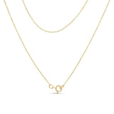 14K Yellow Gold 1/2 Cttw Round-Cut Diamond Mini Cross 18" Pendant Necklace (J-K Color, VS2-SI1 Clarity)