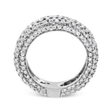 14K White Gold 2 1/2 Cttw Round-Cut Diamond Cluster Band Ring (H-I Color, SI1-SI2 Clarity)