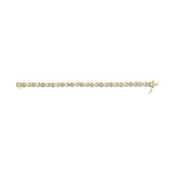 10k Yellow Gold Plated .925 Sterling Silver 2.00 Cttw Round-Cut Diamond Link 7" Bracelet (H-I Color, I2-I3 Clarity)