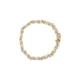 10K Yellow Gold 2.00 Cttw Round Cut Diamond 'S' Cluster Bracelet (J-K Color, I1-I2 Clarity)