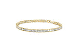 10K Yellow Gold 1.00 Cttw Diamond Channel Set Style 7" Tennis Bracelet (H-I Color, I1-I2 Clarity)