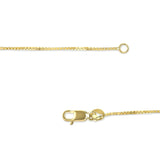 Unisex Solid 14K Gold 0.75mm Classic Box Chain Necklace