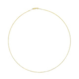 Unisex Solid 14K Gold 0.75mm Classic Box Chain Necklace