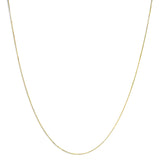 Unisex Solid 14K Gold 0.75mm Classic Box Chain Necklace