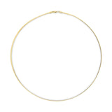 Unisex Solid 14K Gold 2.8mm Imperial Herringbone Chain Necklace