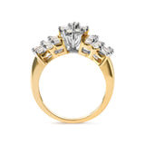 10K Yellow Gold 1.00 Cttw Diamond Starburst Ring Band (H-I Color, I1-I2 Clarity)