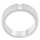 Men's 14K White Gold 1/4 ct.TDW Diamond Channel Band Ring (G-H, VS1-VS2)