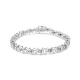 .925 Sterling Silver Lab-Grown Birthstone and 1/6 Cttw Round Diamond Tennis Bracelet (H-I Color, I1-I2 Clarity) - Pack Of: 1