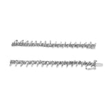 .925 Sterling Silver 1/4 cttw Miracle Set Diamond S Curve Link Bracelet (I-J Color, I3 Clarity) -7"