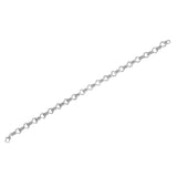 Sterling Silver Diamond Heart Link Bracelet (1/4 cttw, I-J Color, I3 Clarity)