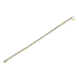 2 Micron 14KT Yellow Gold Plated Sterling Silver Diamond X Link Bracelet (1 cttw, I-J Color, I3-Promo Clarity)