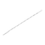 .925 Sterling Silver 1/4 cttw Miracle Set Diamond Infinity Link Bracelet (I-J Color, I3-Promo Clarity) - 7.25"