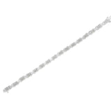 .925 Sterling Silver 1-1/2 Cttw Diamond Cluster X Link 7" Tennis Bracelet (I-J color, I3 clarity)